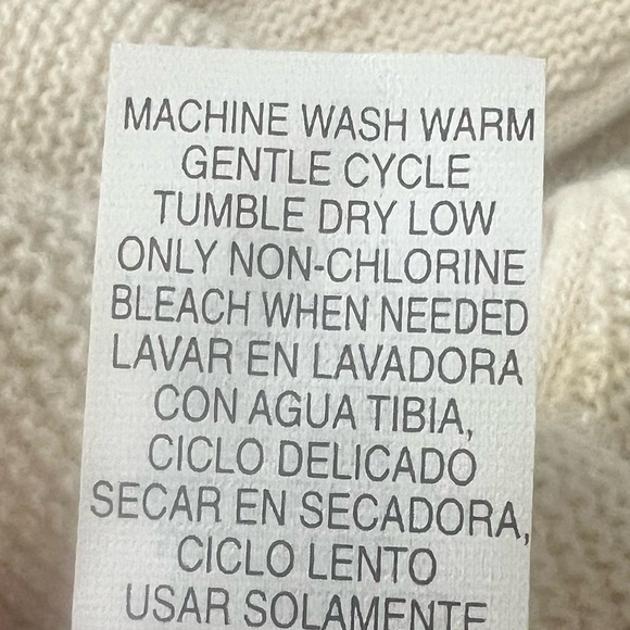 Izod 80s 90s Vintage Dead Stock Preppy Academia Men’s V Neck Cardigan Cream XL - Picture 10 of 10